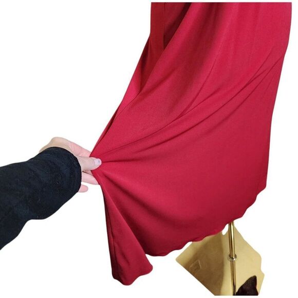 New Max Studio Halter Neck Sweetheart Sexy Cocktail Dress Womens Size M Red - Picture 2 of 9